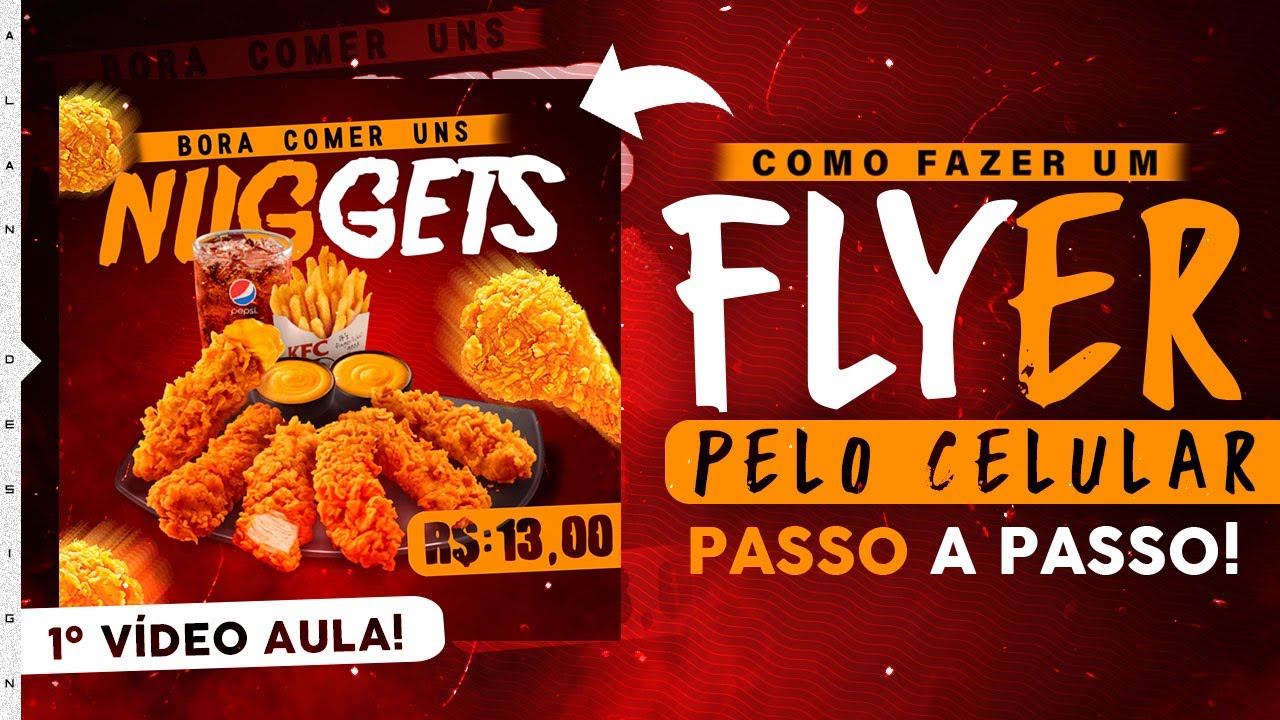 Como Criar Um Flyer De Social Media De Restaurante Profissional Pelo Celular! Tutorial Passo a Passo