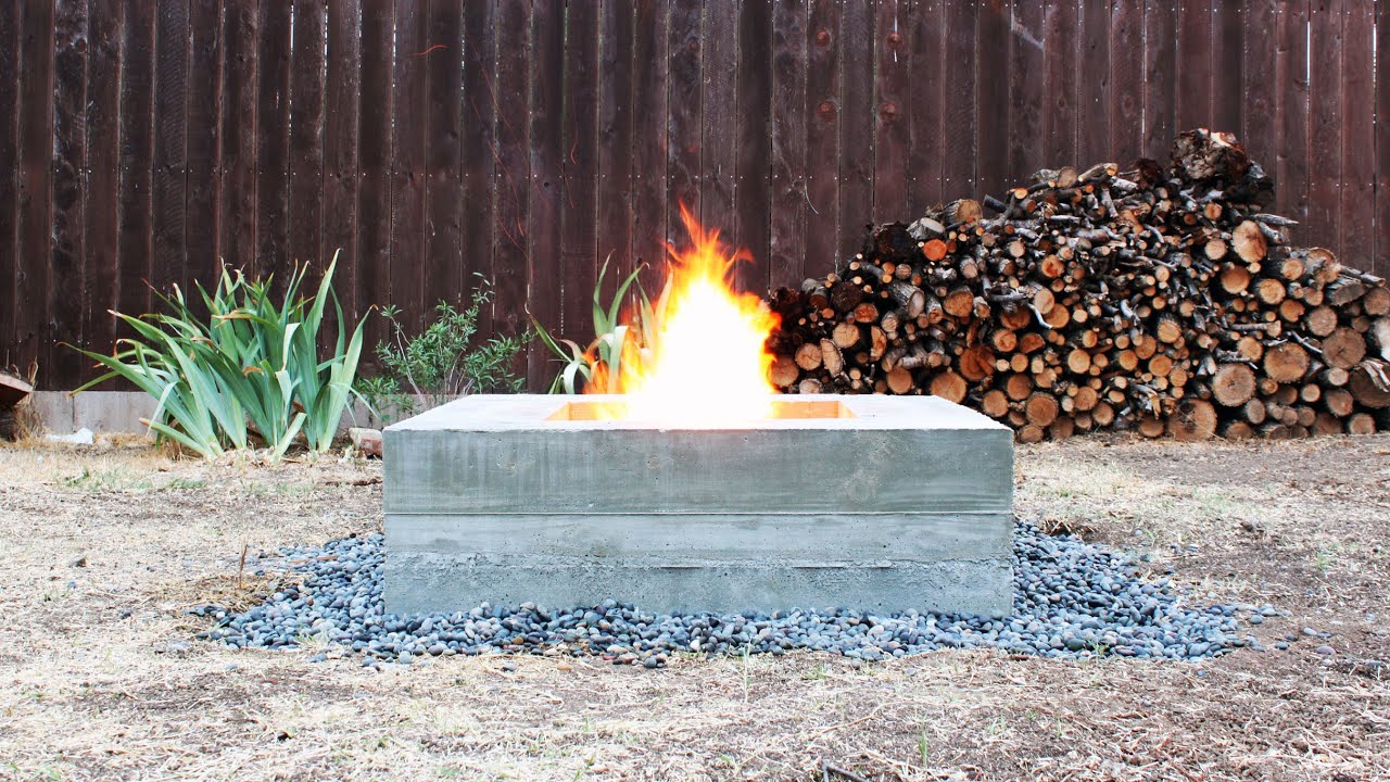 How to make an outdoor concrete fire pit