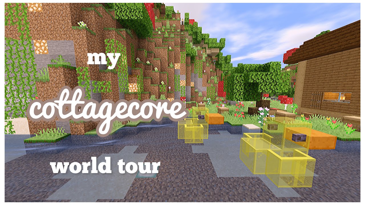 My cottagecore world tour! minecraft pe aesthetic