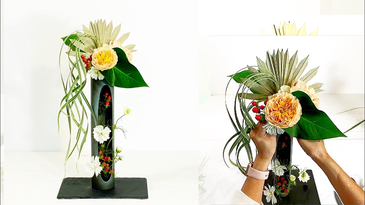 池坊花藝 插花示範 Ikebana Ikenobo: Art of Floral Arraignment - Freestyle 日式自由花 | Milly老師 池坊花道