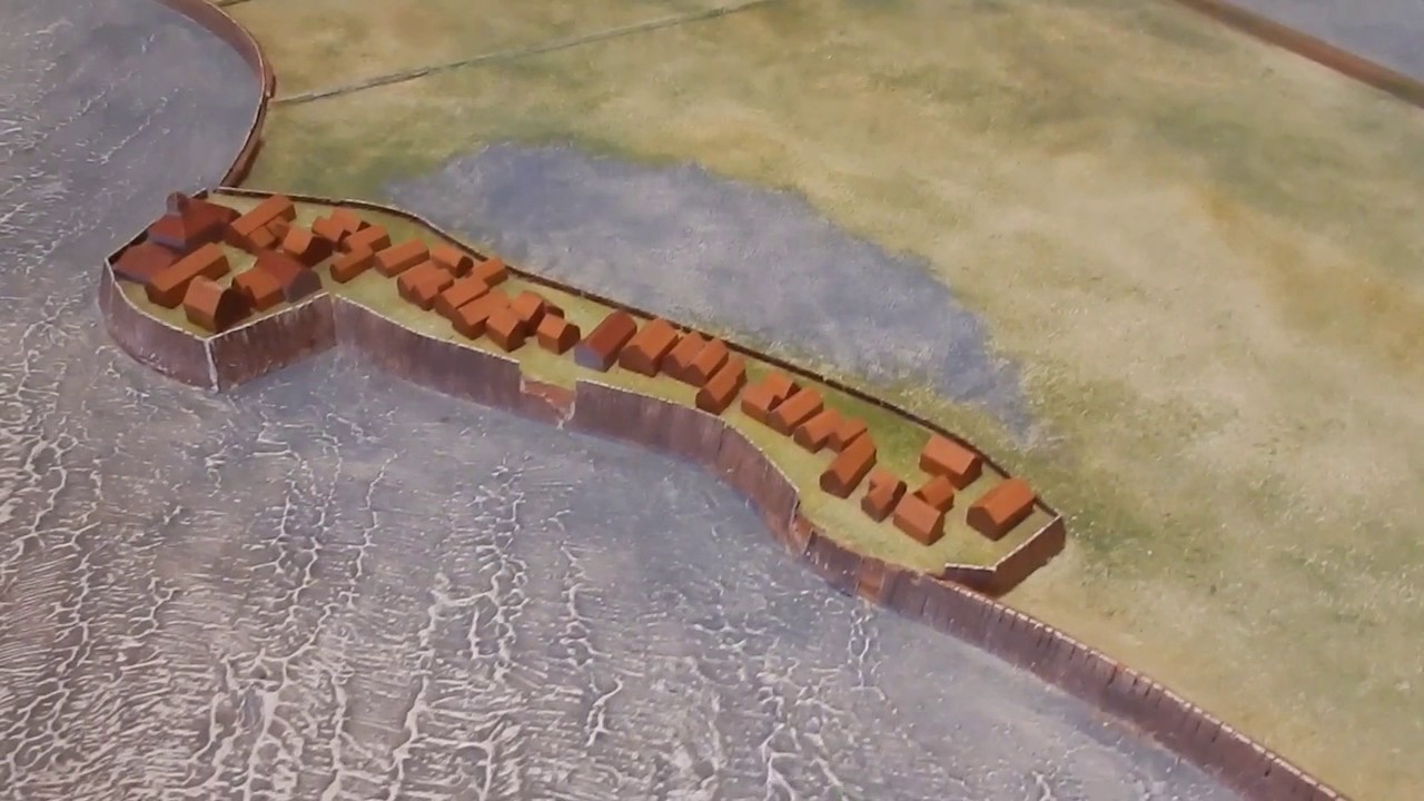 Schokland - Maquette van het voormalige eiland in de Zuiderzee.