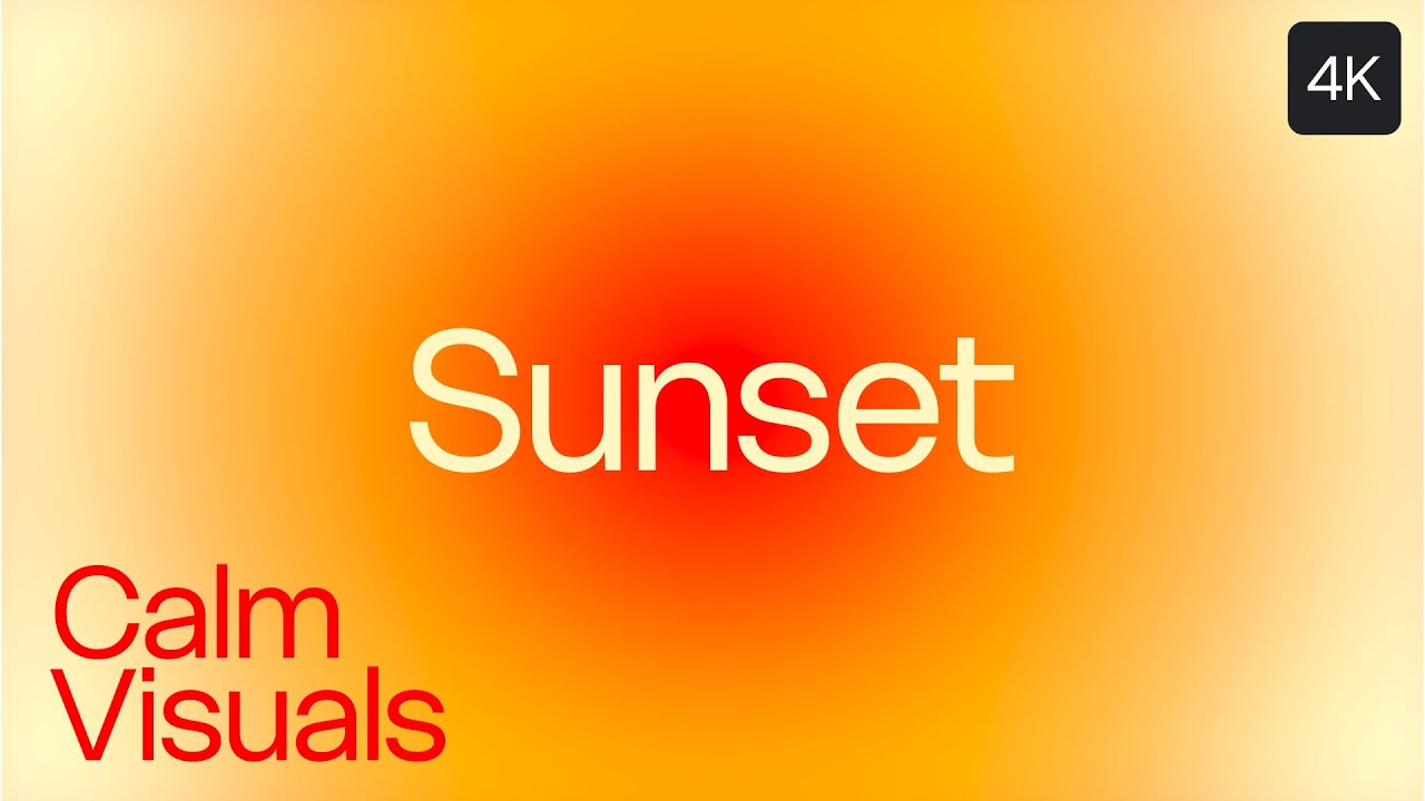 Orange Sunset Ambient 4K | 1 hour | Aesthetic | focus background | Calm Visuals