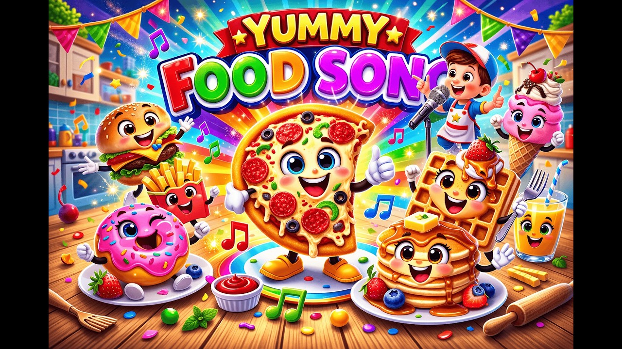 Песня про еду для детей 🍕 Учим названия еды