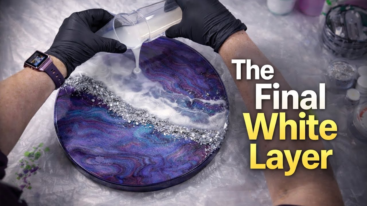 This Final White Resin Layer Changed Everything | Ocean Resin Art Part 4