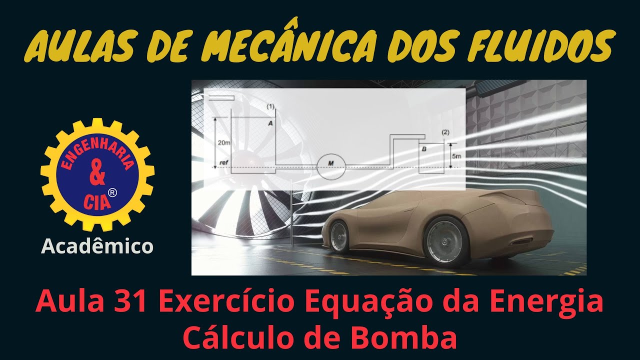 #MECFLU 31 EXERCÍCIO EQUAÇÃO DA ENERGIA | CÁLCULO DE ALTURA MANOMÉTICA | MECÂNICA DOS FLUIDOS
