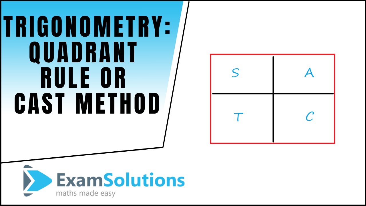 How to solve trigonometric equations using the Quadrant Rule