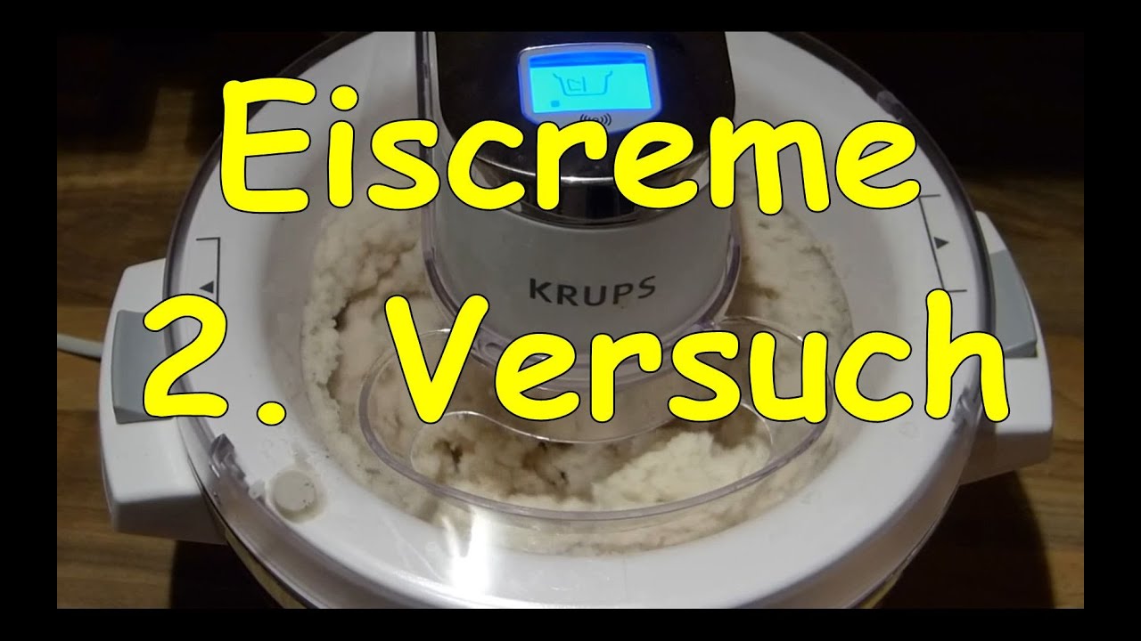 Veganes Eis mit Eismaschine 2. Versuch, laktosefrei Krups G VS2