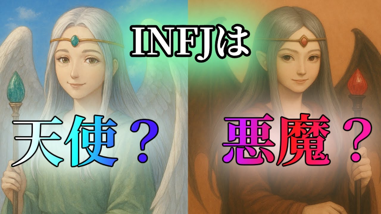 【MBTI診断】INFJは天使？悪魔？　#あるある　#MBTI#infj #提唱者#性格診断#infjあるある#心理学#人間関係#提唱者型