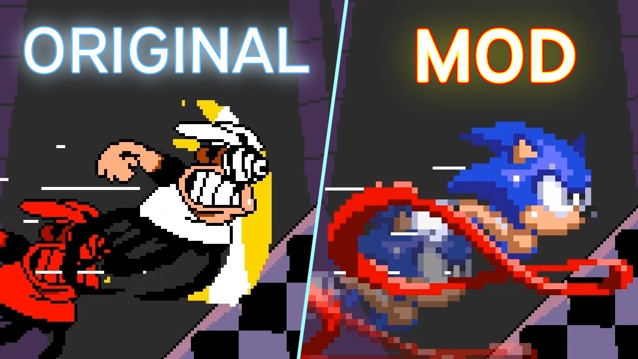 What if Sonic was playable character in Pizza Tower? [Pizza Tower mods Gameplay]