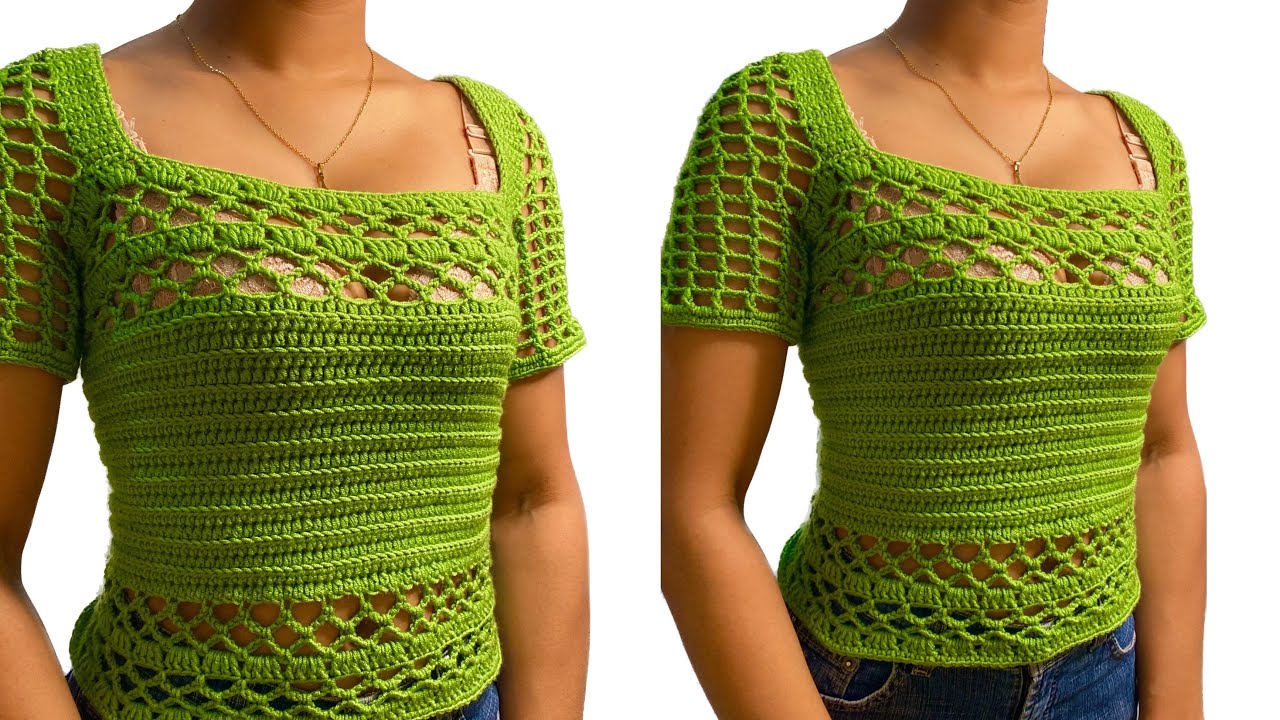 BLUSA TEJIDA A CROCHET PASO A PASO