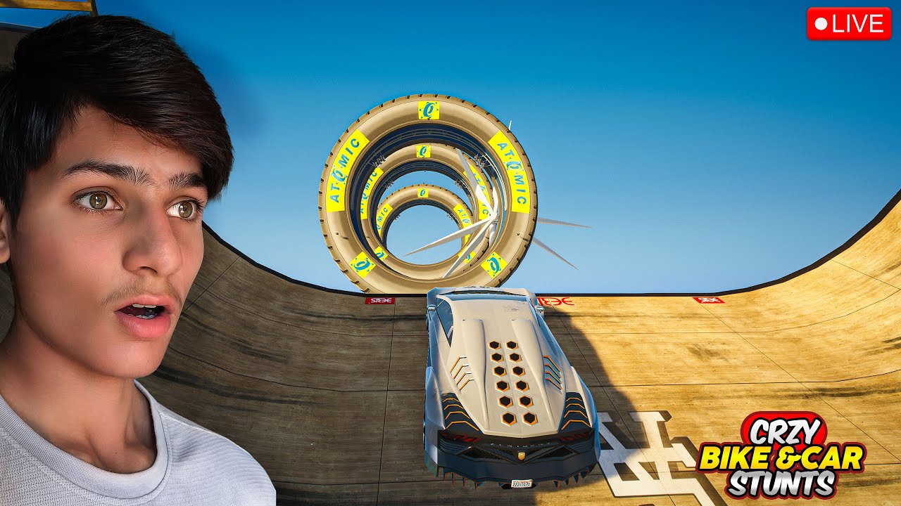 GTA 5 Crazy Car & Bike Stunts LIVE 😱🔥