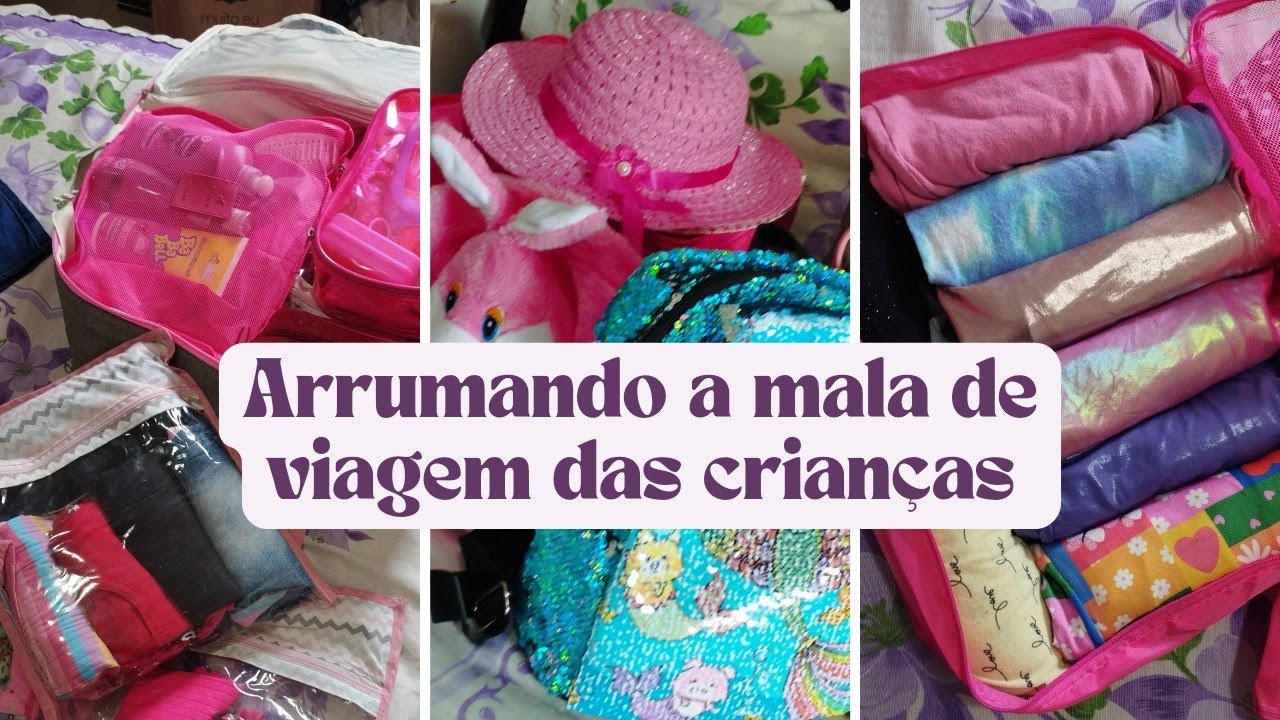 Arrumando a mala de viagem das crianças - 3 dias na praia