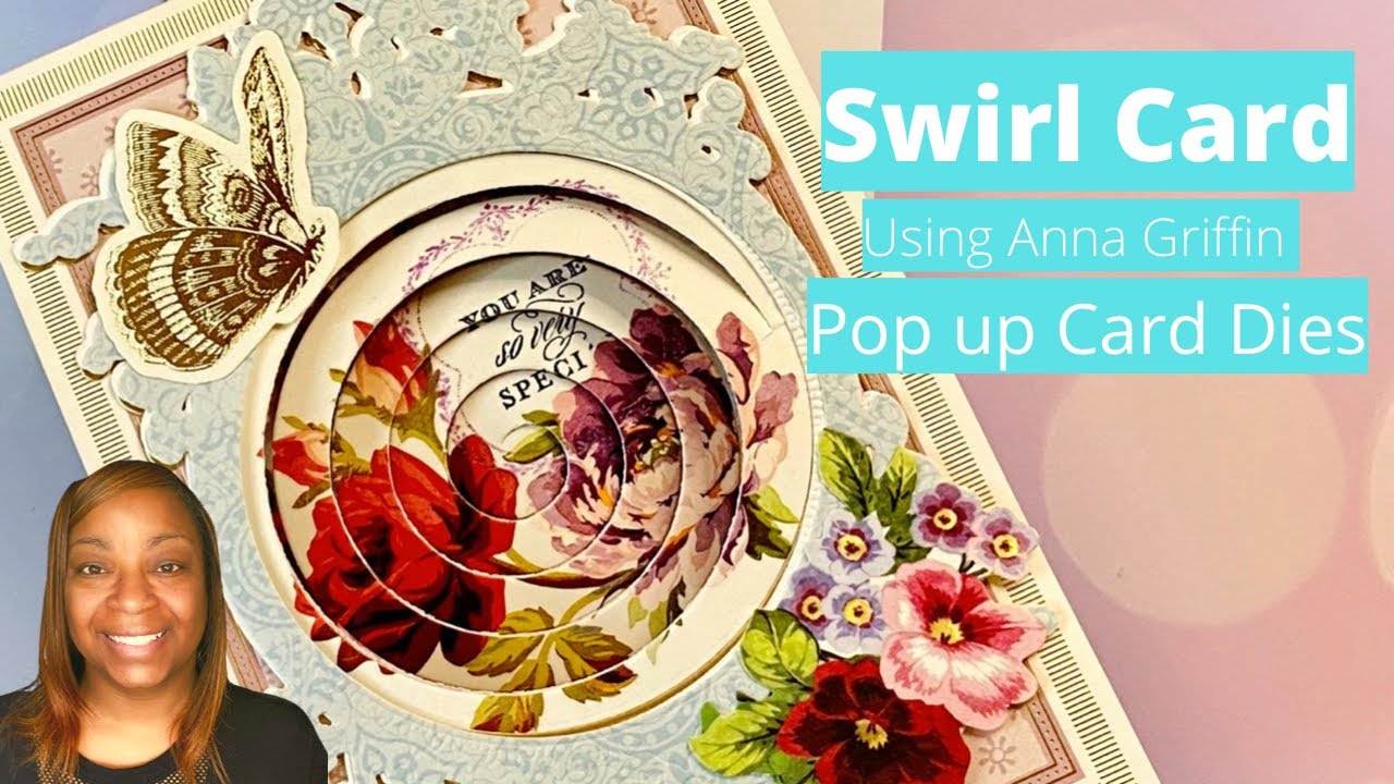 Swirly Card using Anna Griffin Pop up Dies Cardmaking Tutorial