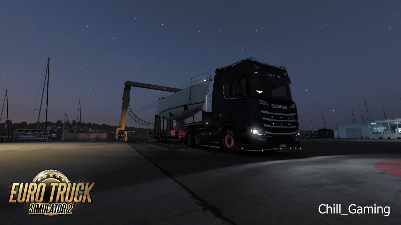 ETS2 Yacht delivery to Dusseldorf 1100km run