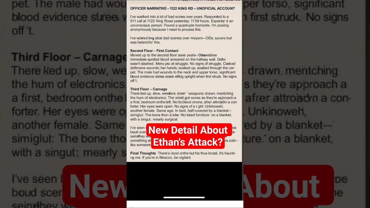 New detail about Ethan Chapin's attack? 