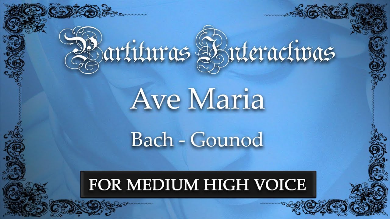 Ave Maria KARAOKE FOR MEDIUM HIGH VOICE - Bach/Gounod - Key: E-flat Major