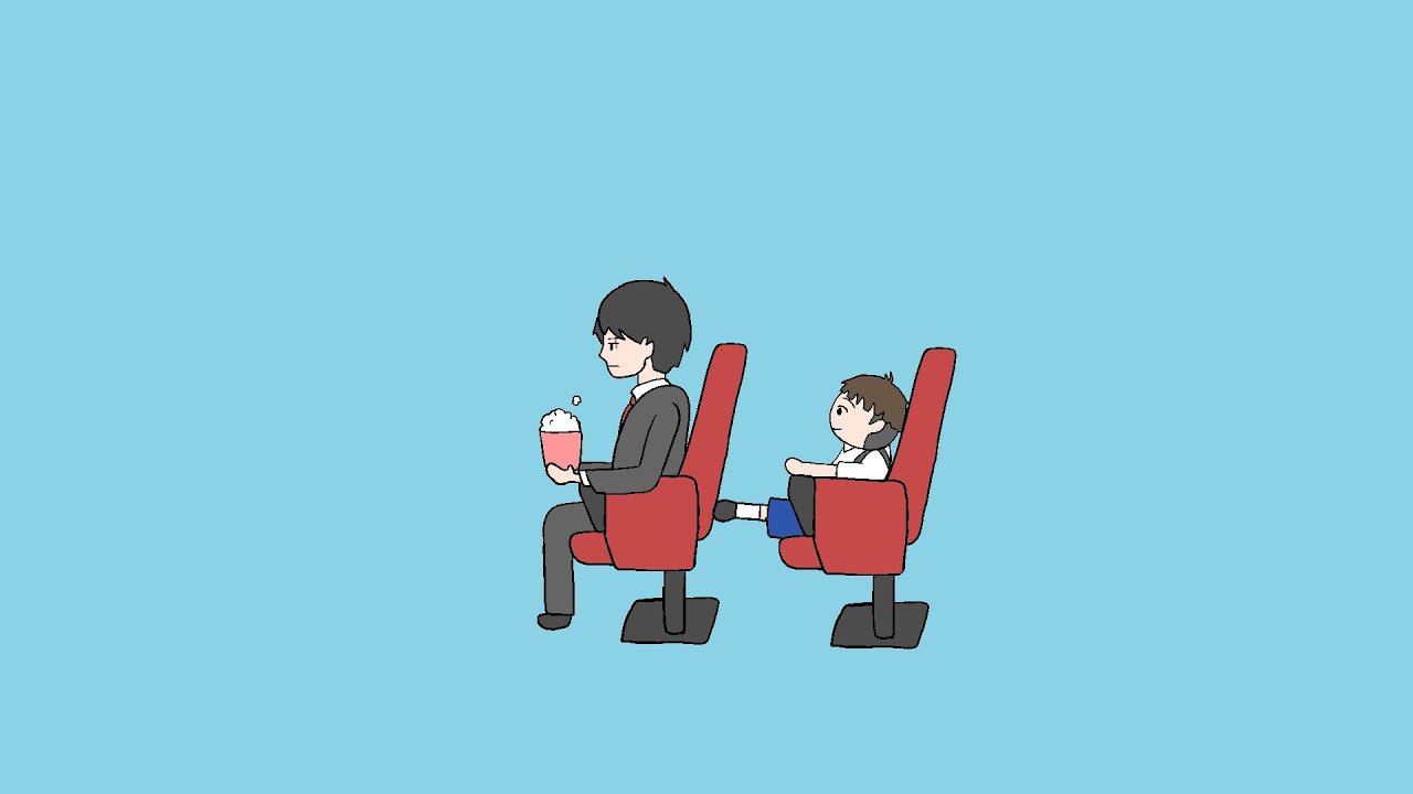 【ゲ謎】映画館でひたすら席蹴られる水木さん【手描きトレス】