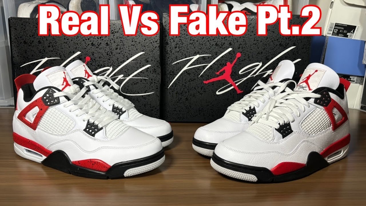 Air Jordan 4 Red Cement: настоящие против поддельных, часть 2