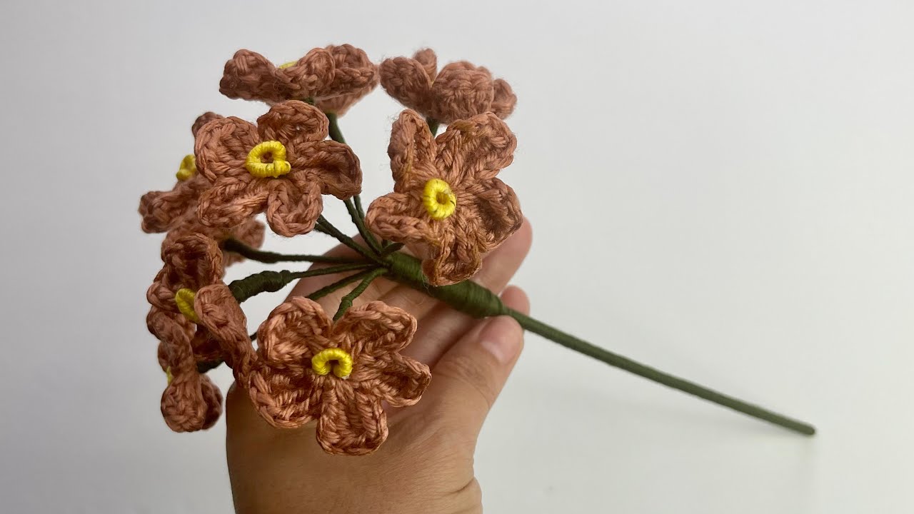Flores No Me Olvides a Crochet💜Mayelin Ros