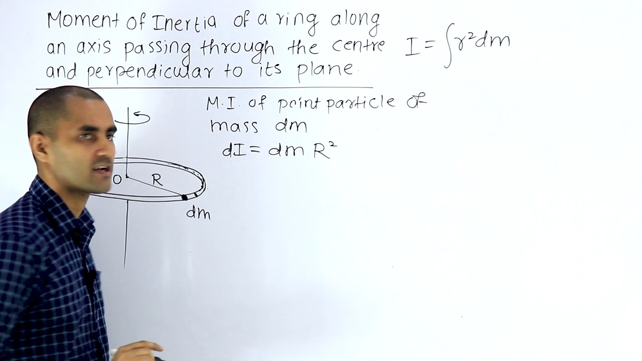 Rotational Motion :Lec 11|Moment of Inertia of a Ring-axis through centre perpendiculr to its plane
