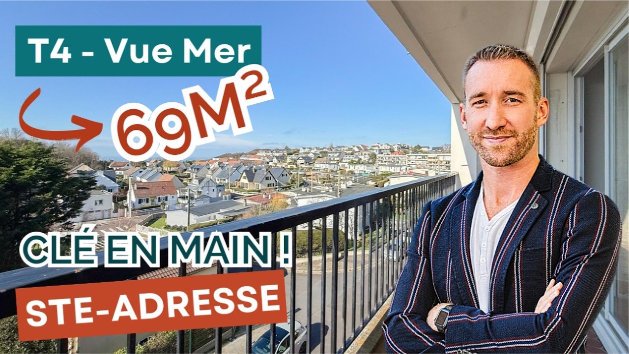A VENDRE - Sainte-Adresse - T4 vue mer, balcon