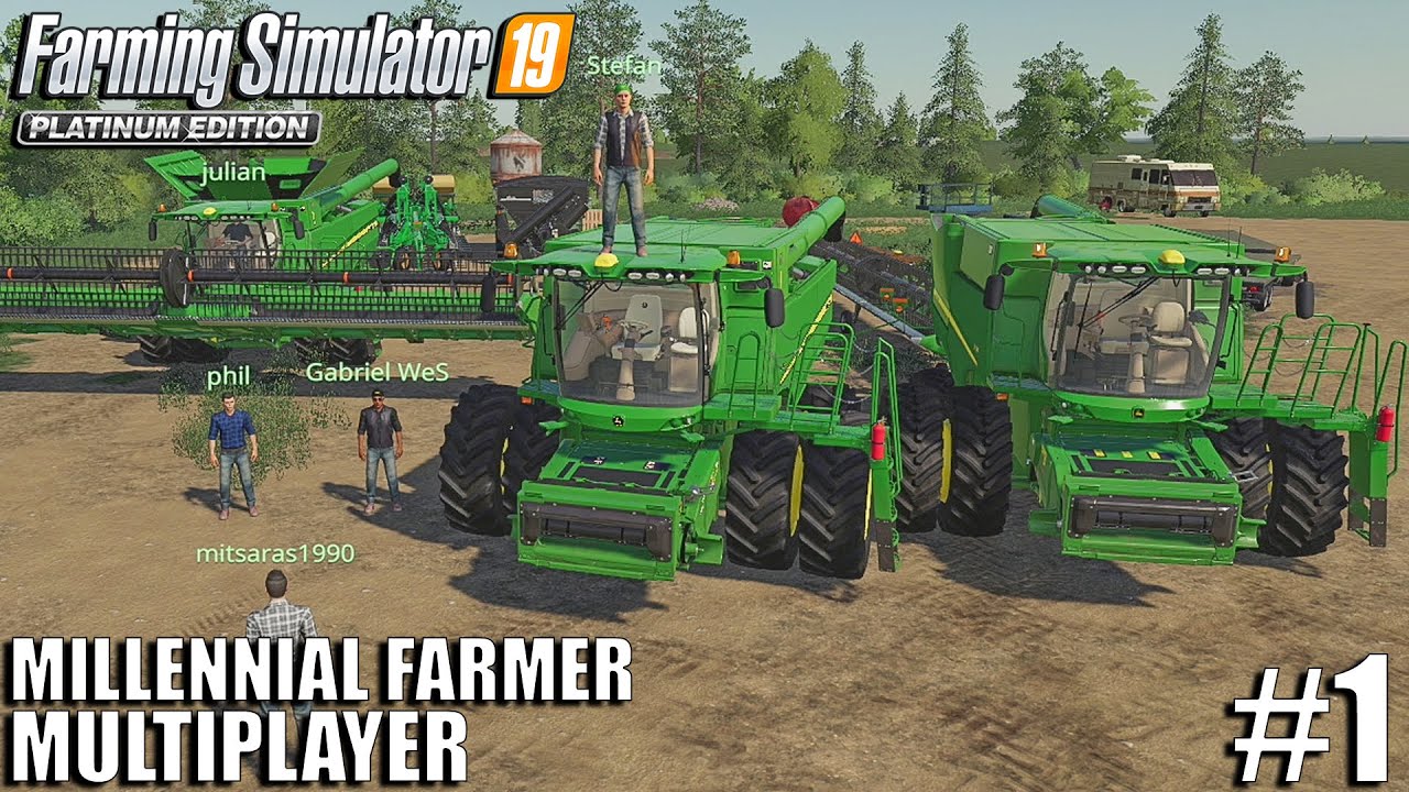 Big Wheat Harvest| Multiplayer on Millennial Farmer | Farming Simulator 19 | #1