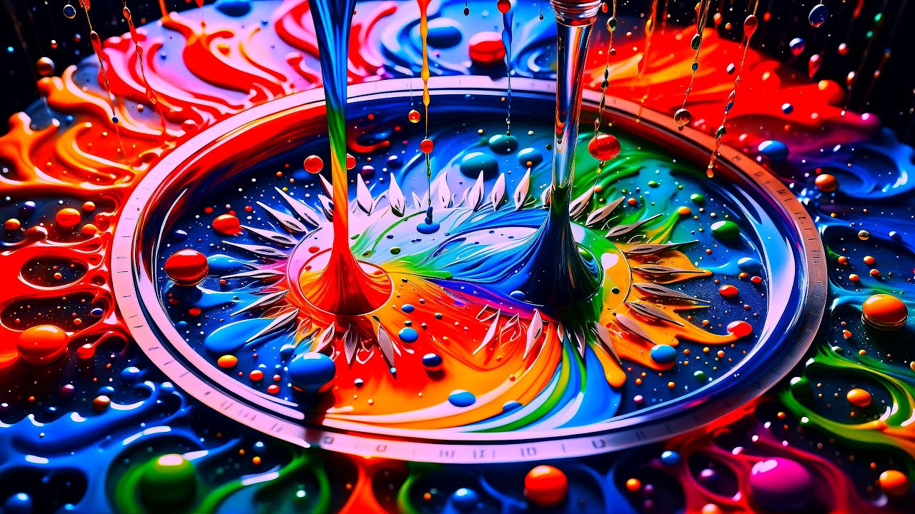 Colorful Liquid Paint Abstract Background Video - Copyright Free | 4K Ultra HD  No Sound (OLED Safe)