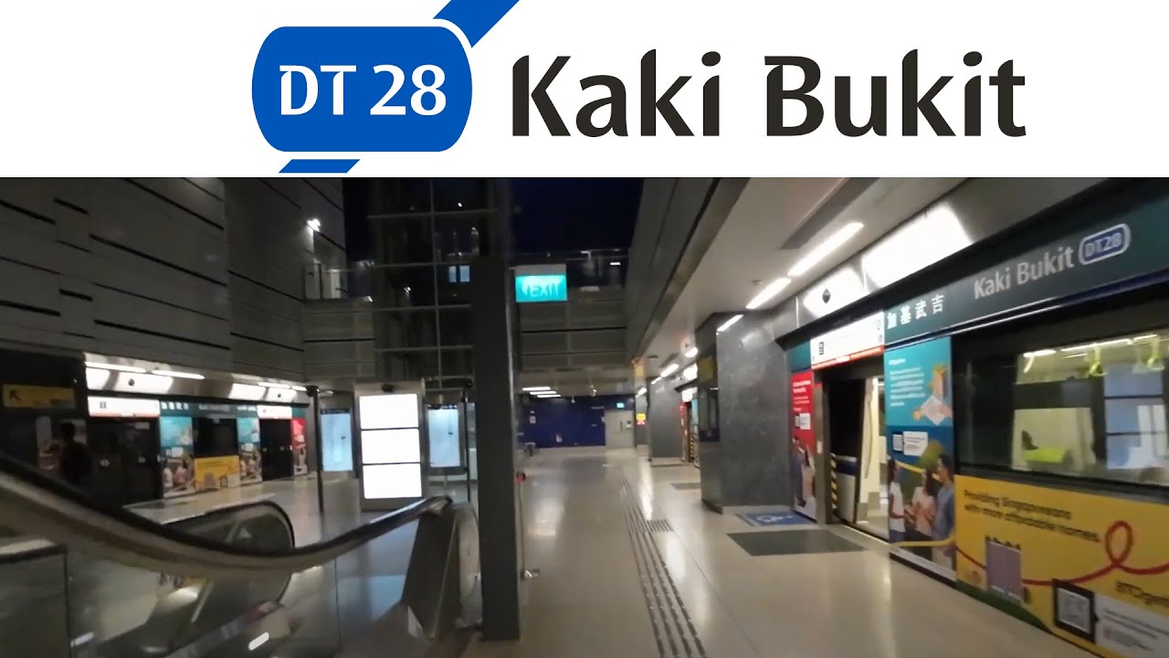 DT28 Kaki Bukit MRT Station: Platforms to Exit B | Downtown Line