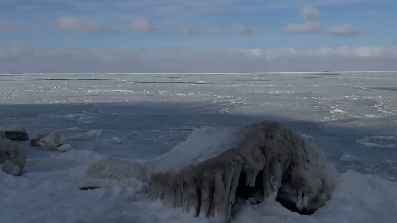 strong wind on the winter shore 2