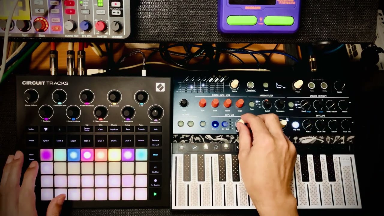 MicroFreak + CircuitTracks GOA Trance JAM (DAW Less & NoTalking)