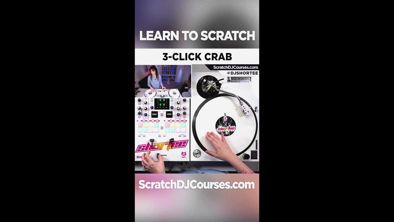 Learn the 3-CLICK CRAB Scratch 🦀 in 60 Secs! ★ Scratch DJ Tutorial ★ 