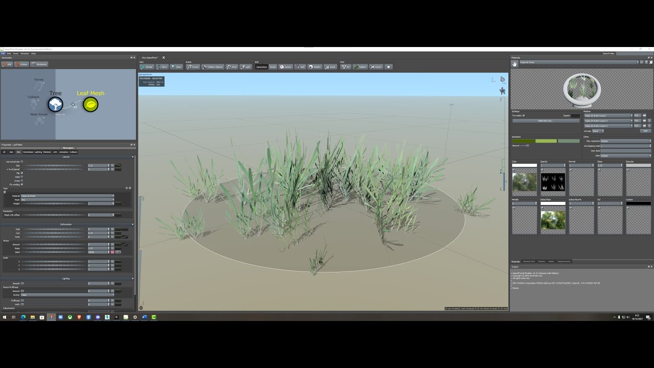 Creando grass animado en speedtree para unity 3d Parte I