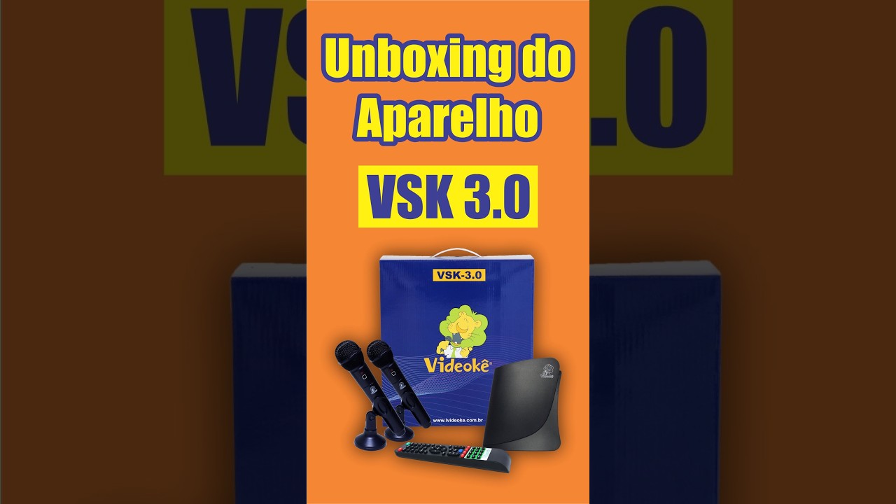 Unboxing do Videokê modelo VSK 3 0 - modelo TOP de linha