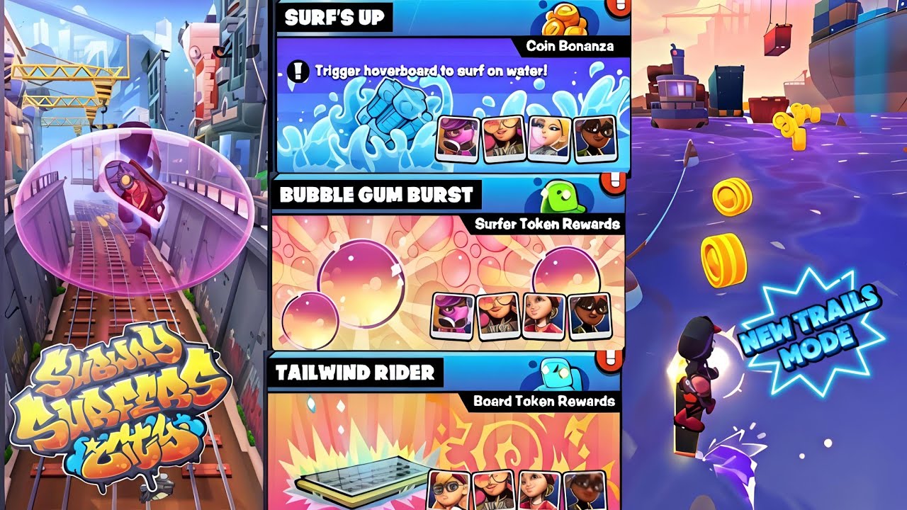 Subway Surfers City | New Trails Mode Gameplay ( Android , iOS )