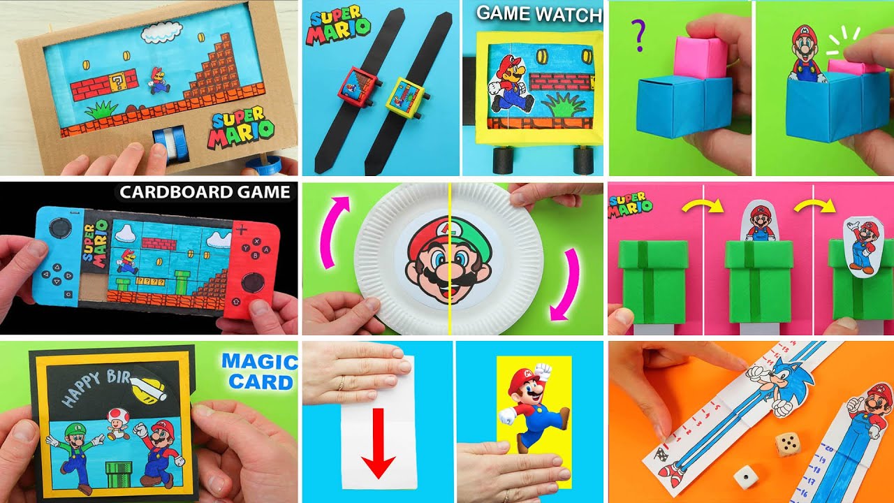 10 Best Super Mario Paper crafts DIY. Super Mario Game from paper. How to make PAPER CRAFTS for FANS