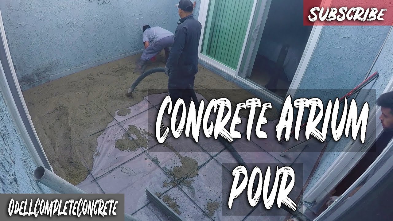 How to Pour a Concrete Patio Atrium (Indoor House Patio)