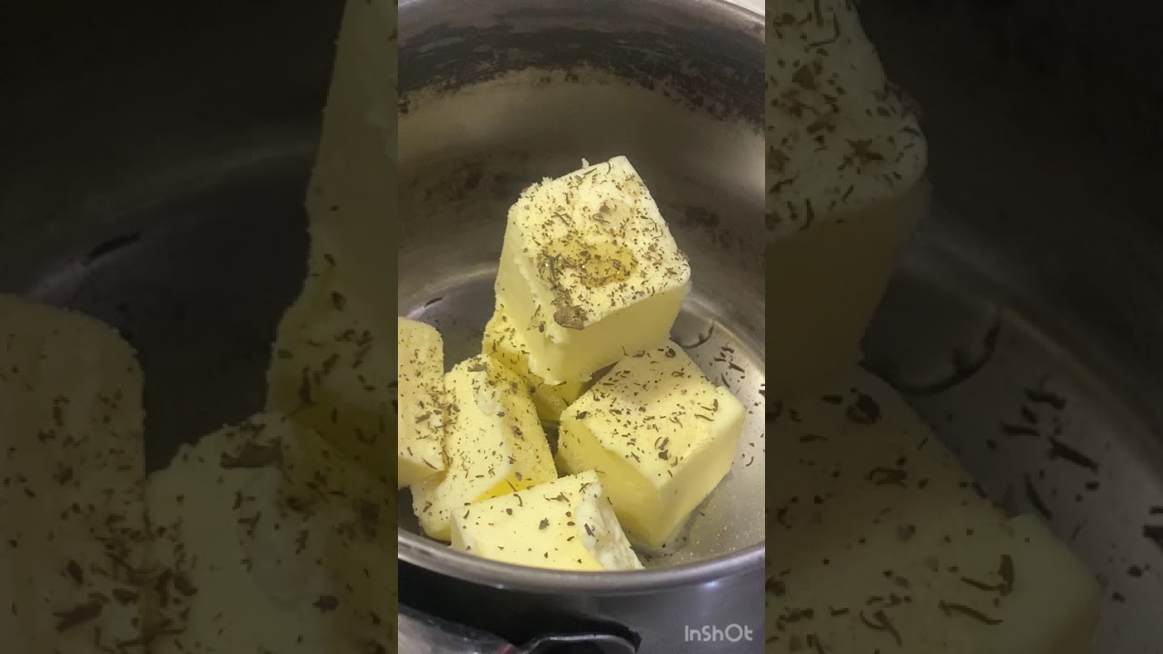 Making garlic bread ￼