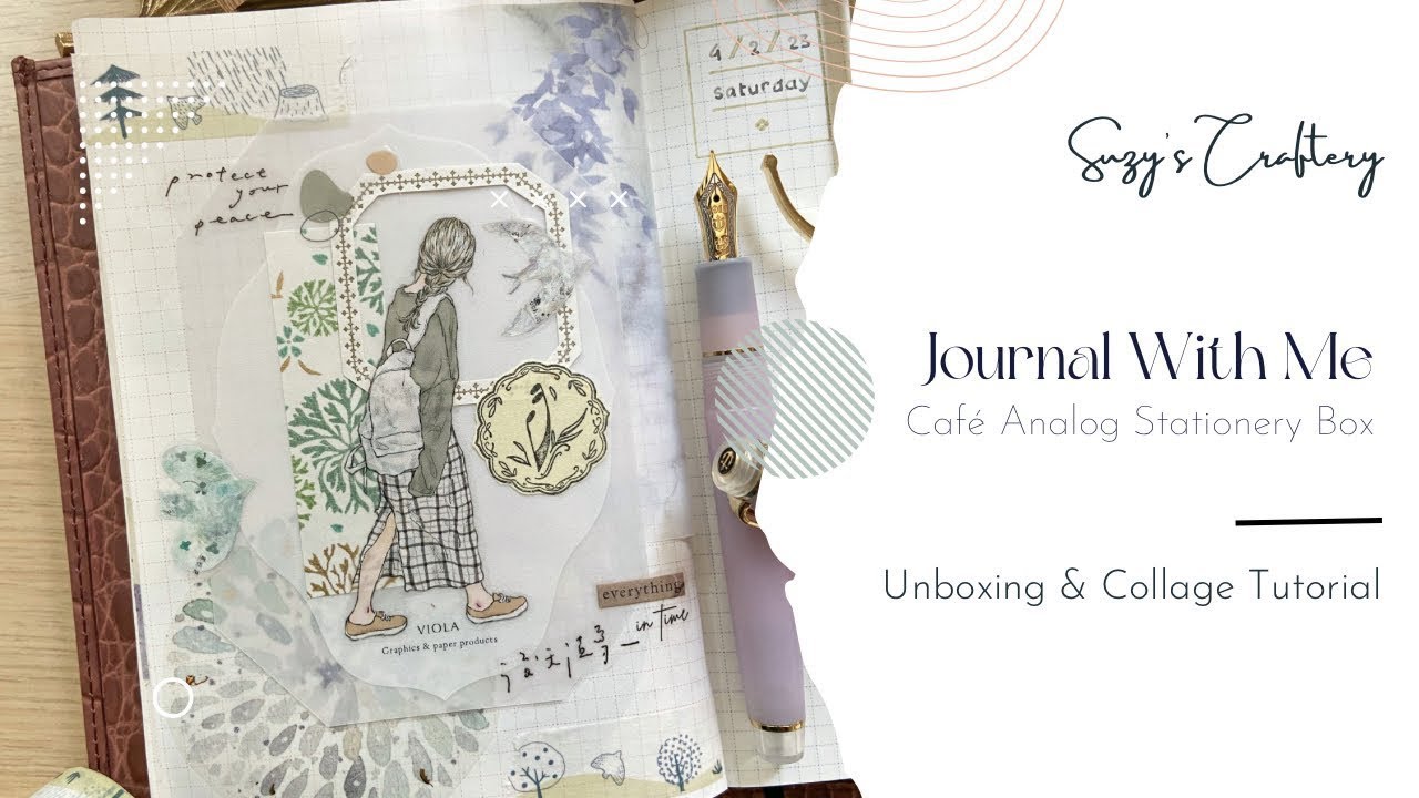 Journal With Me | UNBOXING & COLLAGE TUTORIAL with CAFE ANALOG Stationery Box February 2023 (Repost)