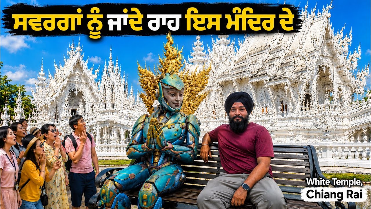 ਮੰਦਿਰ ਜਾ ਅਜੂਬਾ || White Temple Thailand Sikh Traveller Punjabi Vlogs || Chiang Rai White Temple 