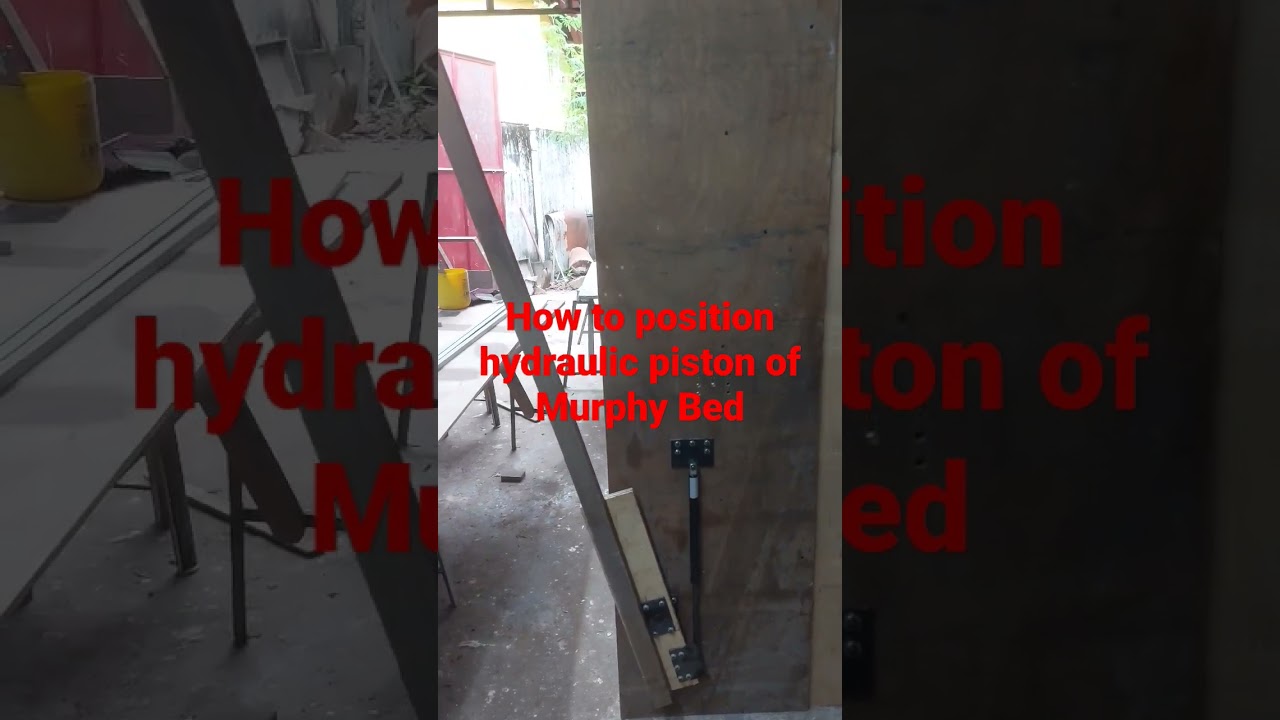 murphy bed proper position of hydraulic piston. #short