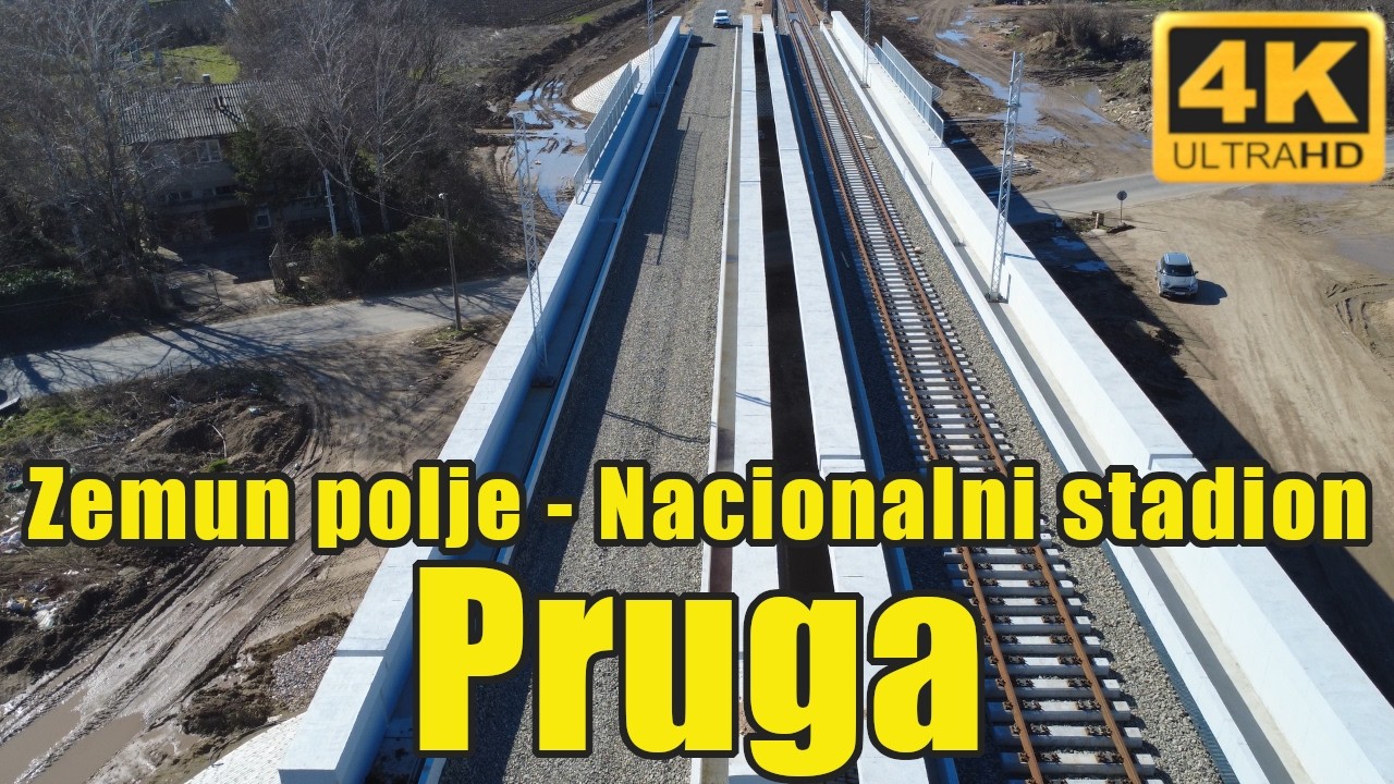 Zemun polje - Nacionalni stadion - pruga - dron snimak