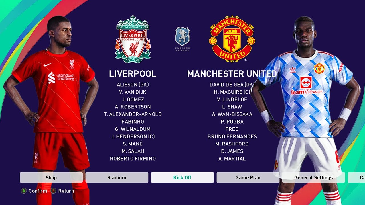 PES 2021 | Liverpool vs Manchester United | New Kits | Derby Premier League Gameplay