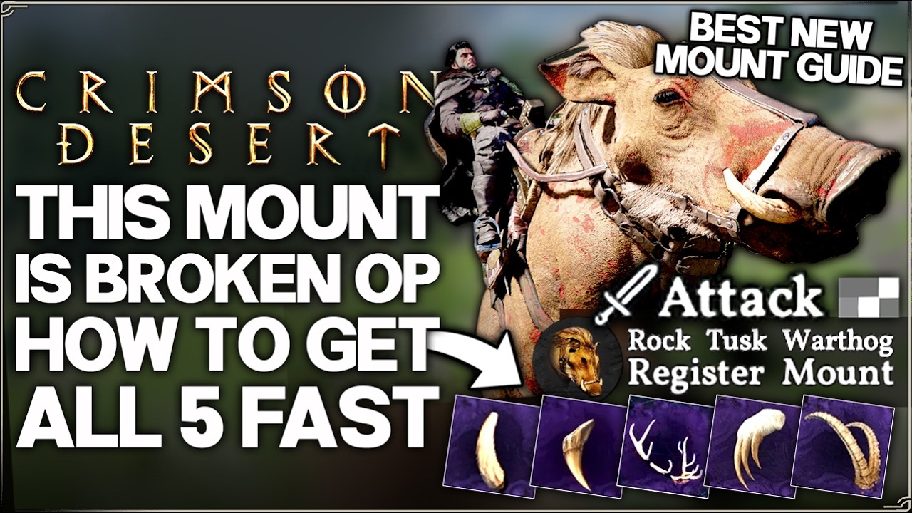 Crimson Desert - This New OP Mount Solos Bosses - Get ALL 5 Legendary Mounts Fast & Best One Guide!