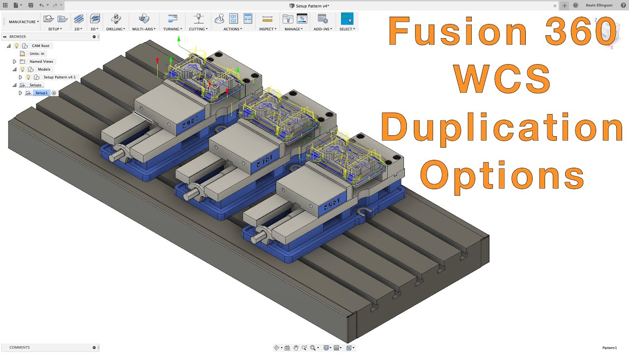 Настройка дублирования Fusion 360 CAM WCS