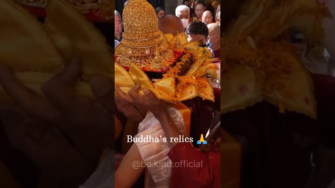 Sri Lanka Buddhist monk offering buddha relics to his holiness the 14th Dalai Lama 🙏🥰 #viralvideo