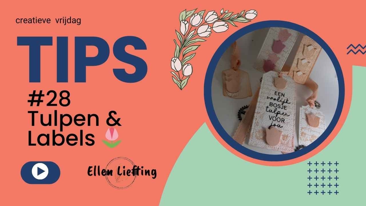 Tulpen Labels maken in serie met restjes  en tulpen inspiratie 🌷 tip 28