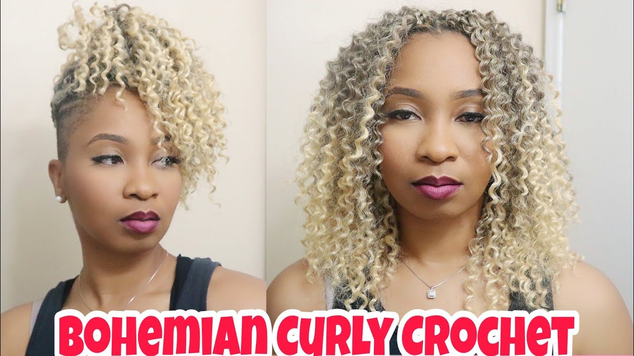 Curly Crochet Hairstyle | Zury Bohemian Curly Pre-stretched Crochet Hair 14 inches| Summer Styles
