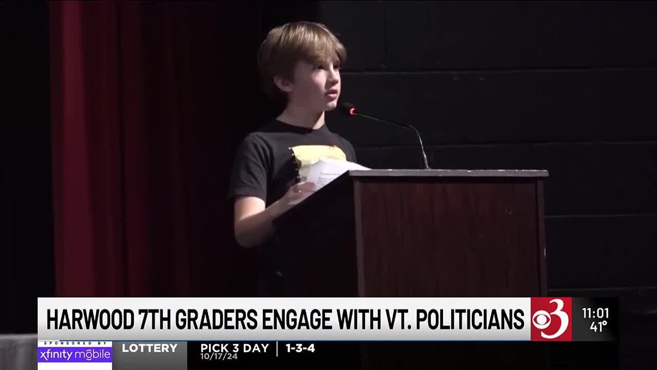 Harwood middle schoolers engage with Vt. representatives in student-led forum
