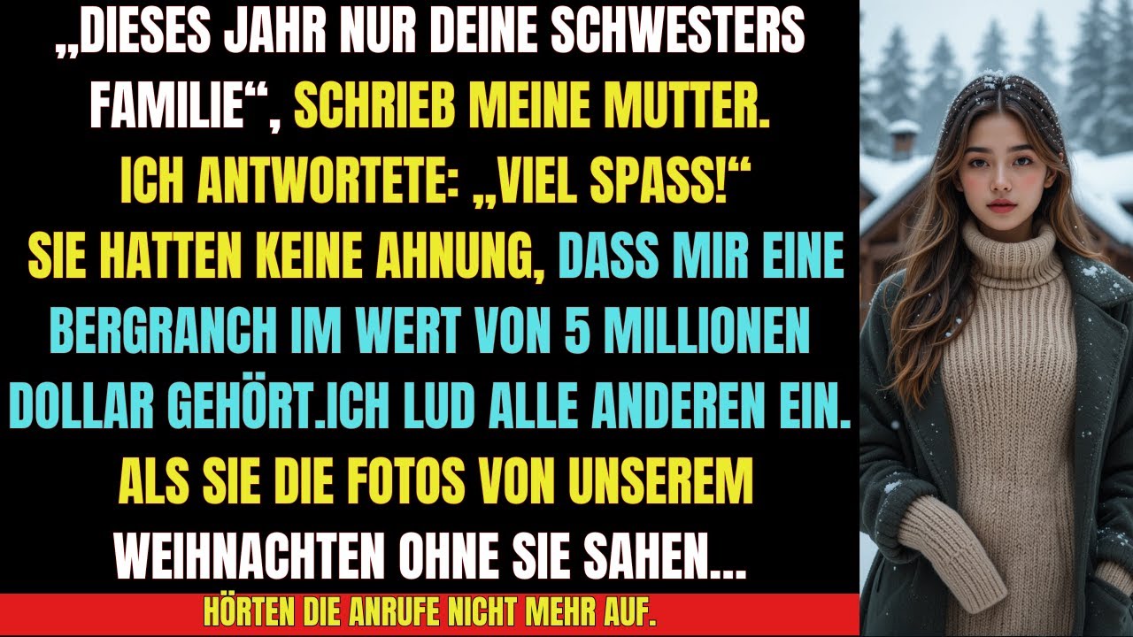 🔥Dieses Jahr nur deine Schwester“,schrieb meine Mutter–sie wusste nicht, was ich vorbereitet hatte …