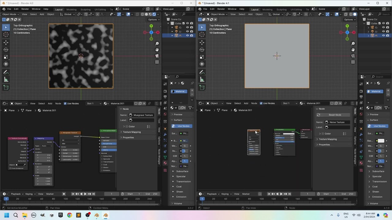 Текстура Musgrave в Blender 4.1